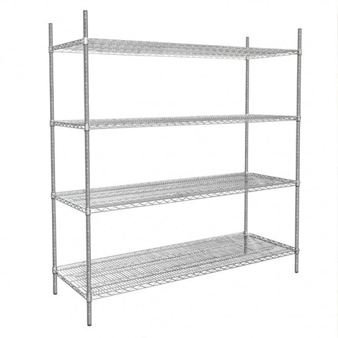 WSC-2172 21"W Chrome Plated Heavy Duty Commercial-Grade Wire Shelving 21x72"