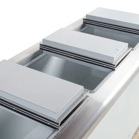 Excellence Industries 80 3/4" Stand Alone Ice Cream Dipping Cabinet w/ 39 Tub Capacity - White, 115v (HFF-12HC)