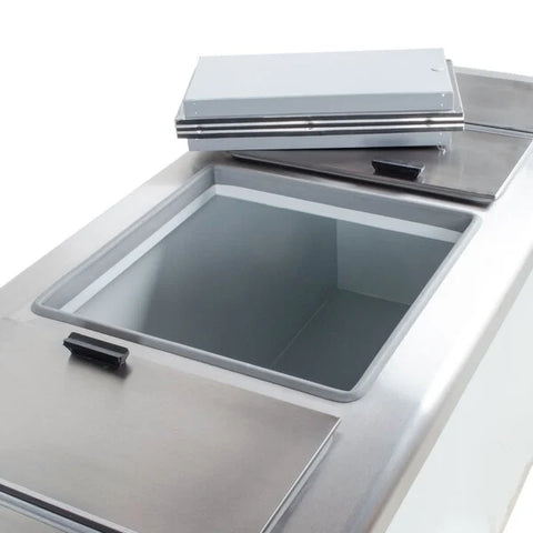 Excellence Industries 80 3/4" Stand Alone Ice Cream Dipping Cabinet w/ 39 Tub Capacity - White, 115v (HFF-12HC)
