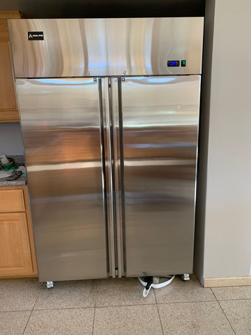 ⚡Flash Sale⚡Aceland AF-48B 2 door 48" Stainless Steel Reach in Upright Freezer - 36 Cu. Ft.