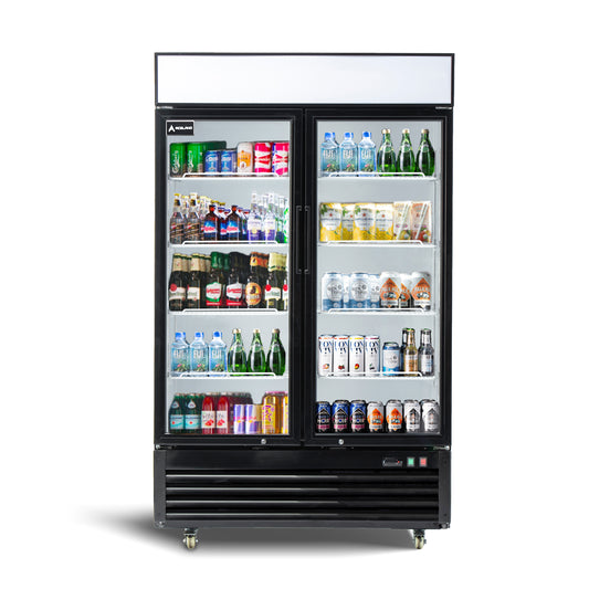 Aceland APR-48BG 48" Double Swing Door Merchandiser Refrigerator 36 cu.ft