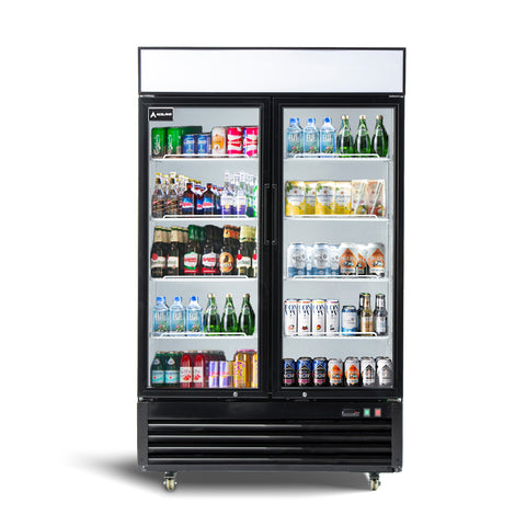 Aceland APR-48BG 48" Double Swing Door Merchandiser Refrigerator 36 cu.ft