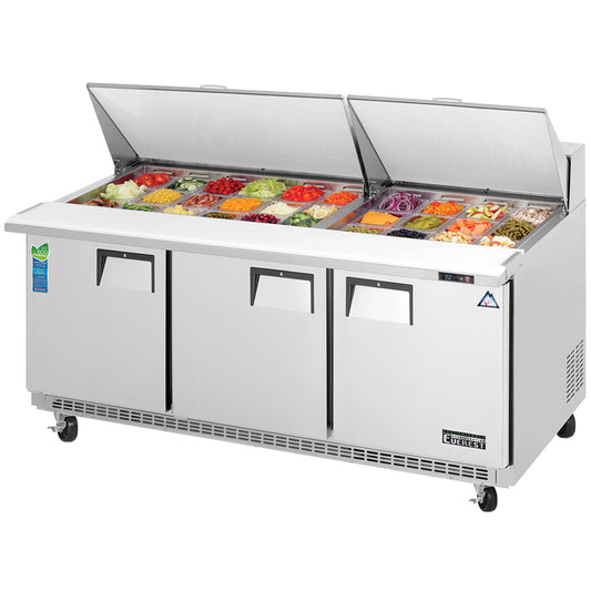 Everest Refrigeration EPBR3 71 1/8" EPB Series Mega Top Sandwich/Salad Prep Table w/ Refrigerated Base, 115v