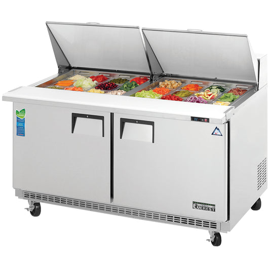 Everest Refrigeration EPBWR2 59 1/8" EPB Series Mega Top Sandwich/Salad Prep Table w/ Refrigerated Base, 115v