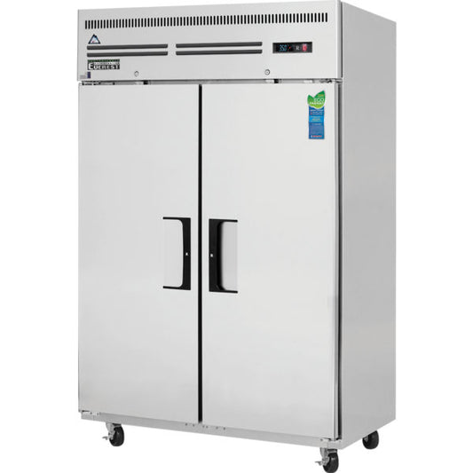 Everest ESR2 49-5/8" Two Section Solid Door Upright Reach-In Refrigerator
