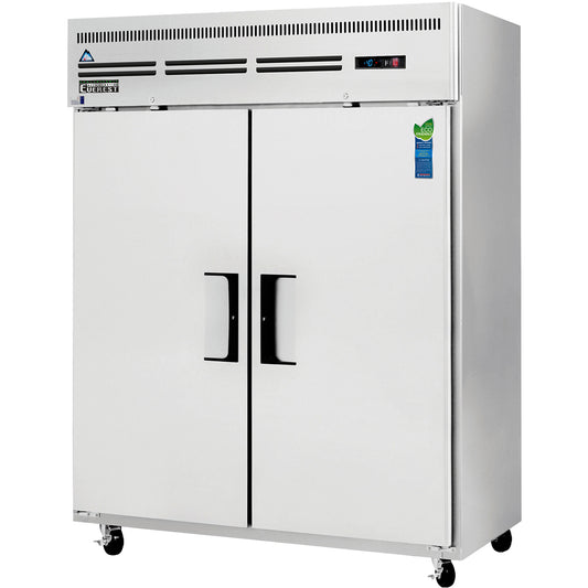 Everest Refrigeration ESWRF2 59 Inch Two Section Solid Door Upright Reach-In Dual Temp Refrigerator-Freezer Combo