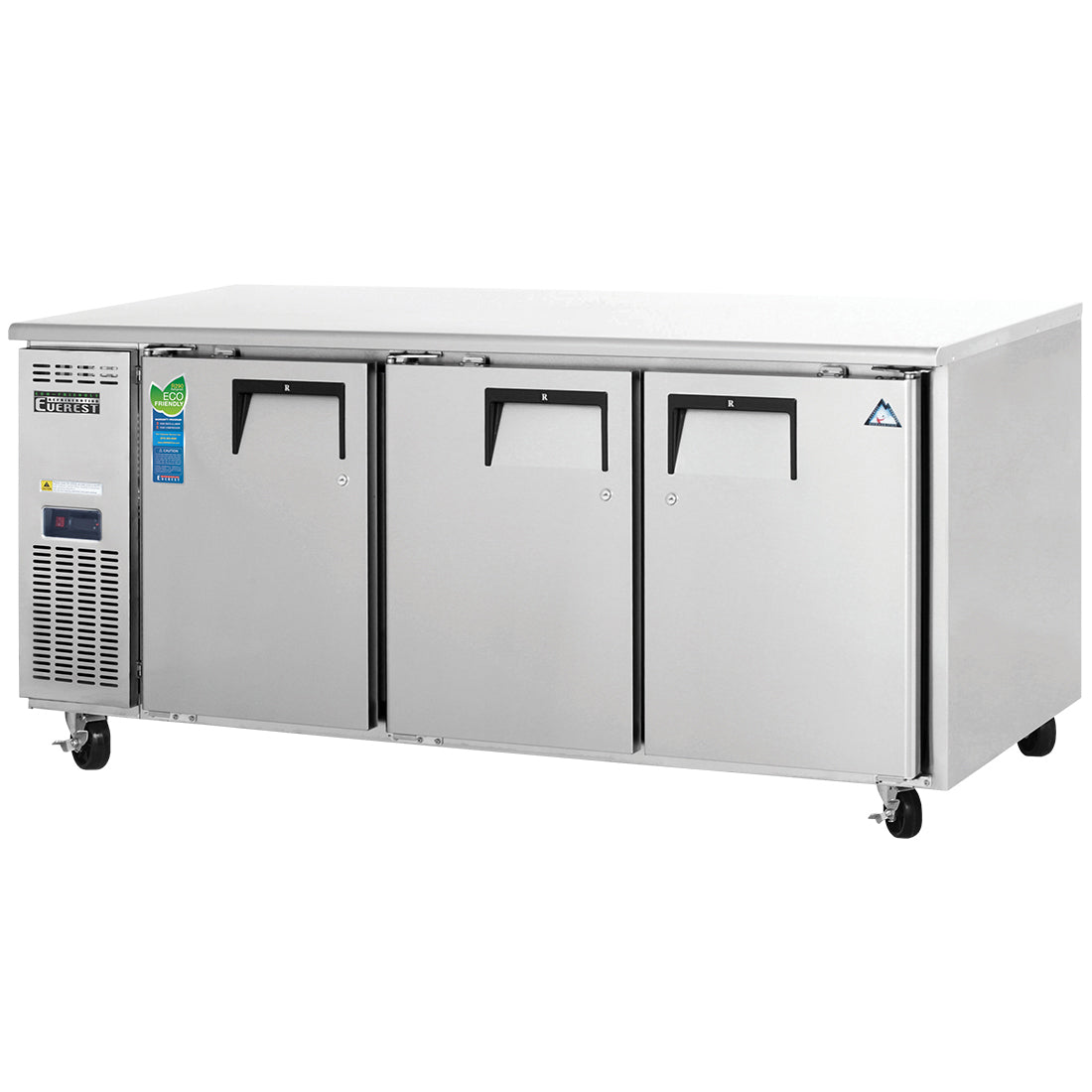 Everest Refrigeration ETR3 71 1/8" W Undercounter Refrigerator w/ (3) Sections & (3) Doors, 115v