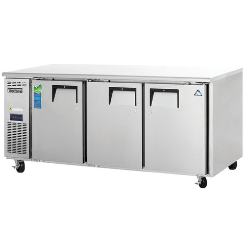 Everest Refrigeration ETR3 71 1/8" W Undercounter Refrigerator w/ (3) Sections & (3) Doors, 115v