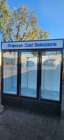 [Clearance]  ALK TGDR70 70.9" Three Swing Door Merchandiser Refrigerator -Minor Damage Sale