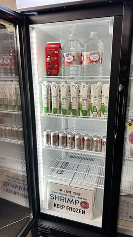 Aceland AKR-72BG Commercial Refrigerator 3 Glass Door,  72" W Merchandiser Reach-in Cooler Upright Fridge 54 Cu.ft for Restaurant, Bar, Shop, Retail