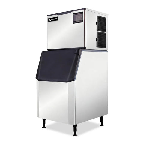 ASK-729S  700 lb. Restaurant Commercial Air Cooled Cube Ice Maker Machine with 440 lb. Bin