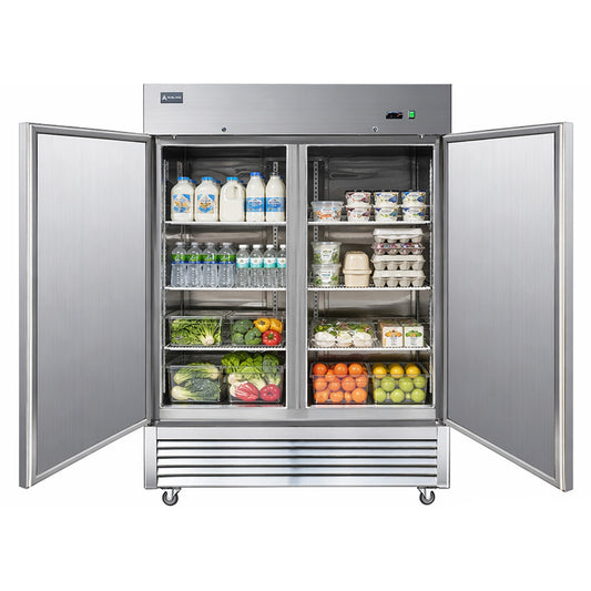 ⚡Flash Sale⚡Aceland AR-49B 54" Reach In Double Solid Door Refrigerator - 49 Cu. Ft