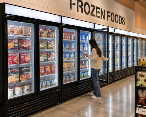 Aceland APF-49BG 54.1" Reach In Double Swing Glass Door Freezer-49 Cubic Feet