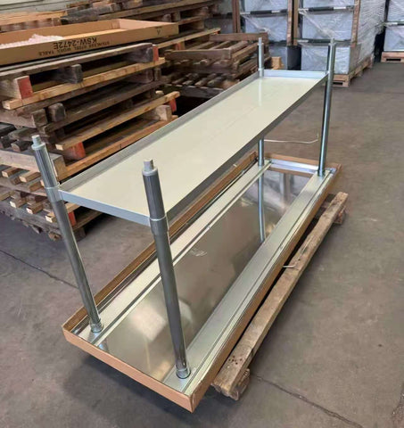 Commercial Work Table WT-E2484- Stainless Steel Top, Galvanized Undershelf  84x24"