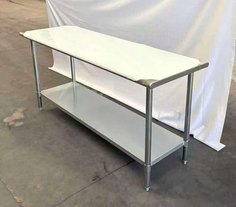 Commercial Work Table WT-E2484- Stainless Steel Top, Galvanized Undershelf  84x24"