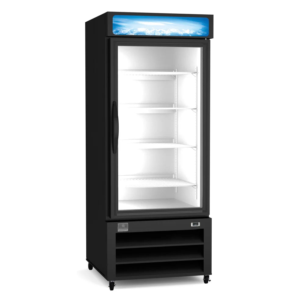 Kelvinator Commercial KCHGIM23F (738321) 28 1/2 Indoor Ice Merchandiser - Glass Door, Black, 120v