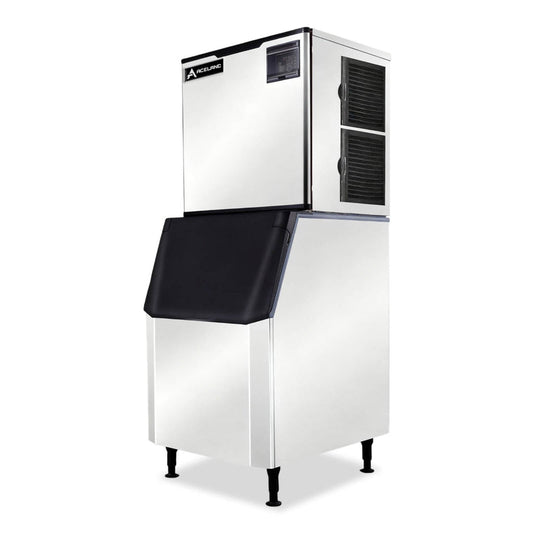 ASK-1029S  1000 lb. Restaurant Commercial Air Cooled Cube Ice Maker Machine with 440 lb. Bin