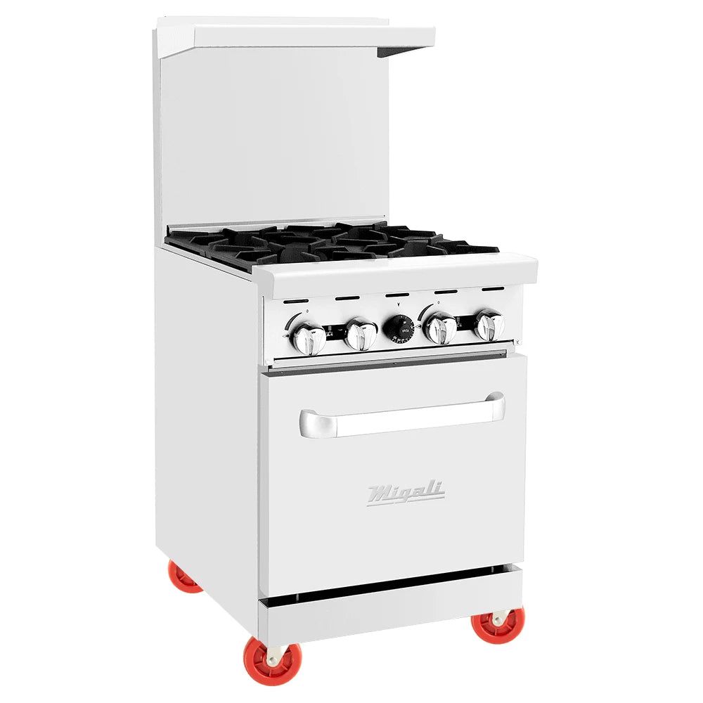 Migali C-RO4-LP 4 Burner Range, (1) Oven, Liquid Propane 24″W x 31″D x 56.4″H