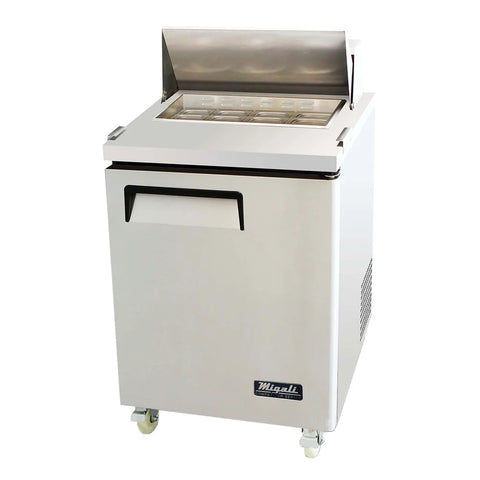 Migali C-SP27-8-HC 27 1/2" Sandwich/Salad Prep Table w/ Refrigerated Base, 115v