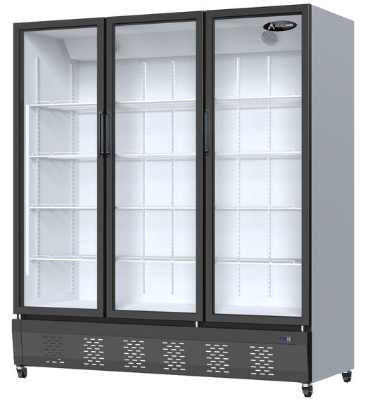 SPECIAL ORDER _Aceland APR-676 72" Three Swing Door Merchandiser Refrigerator 57 cu.ft