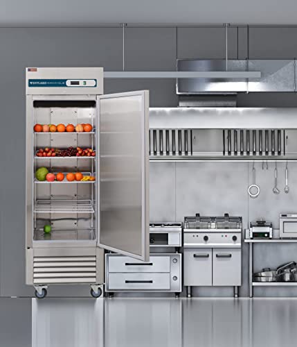 Westlake WKR-23B Commercial Refrigerator, 27" W Reach in Fridge Solid 1 Door 23 Cu.ft Upright Cooler for Restaurant, Bar, Shop, etc