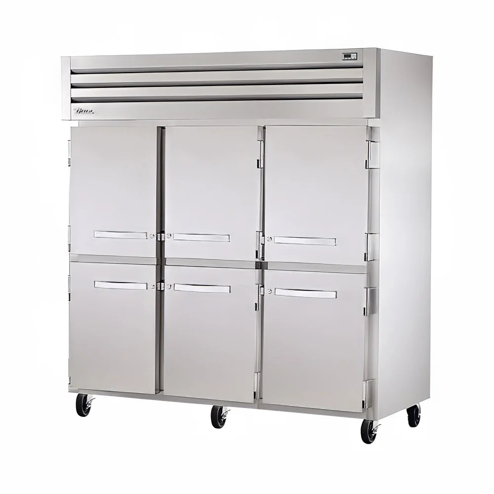 True STG3F-6HS-HC 78" Three Section Reach In Freezer, (6) Solid Door, 208 230v/1ph