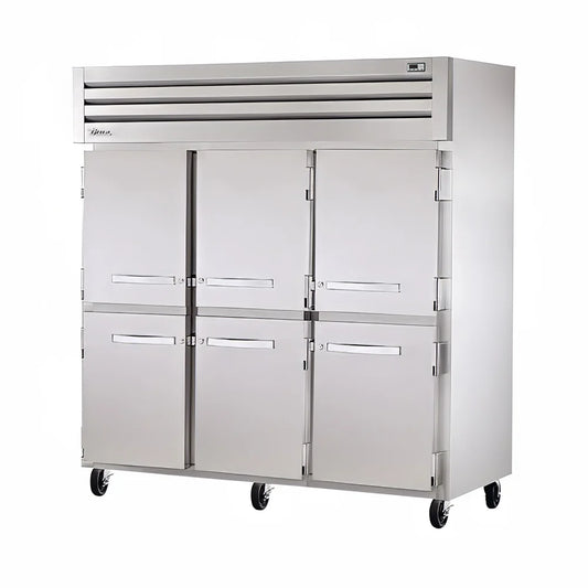 True STG3F-6HS-HC 78" Three Section Reach In Freezer, (6) Solid Door, 208 230v/1ph