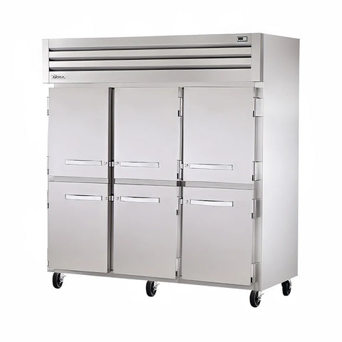 True STG3F-6HS-HC 78" Three Section Reach In Freezer, (6) Solid Door, 208 230v/1ph