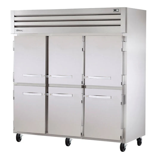 True STR3F-6HS-HC 78" Three Section Reach In Freezer, (6) Solid Door, 115v