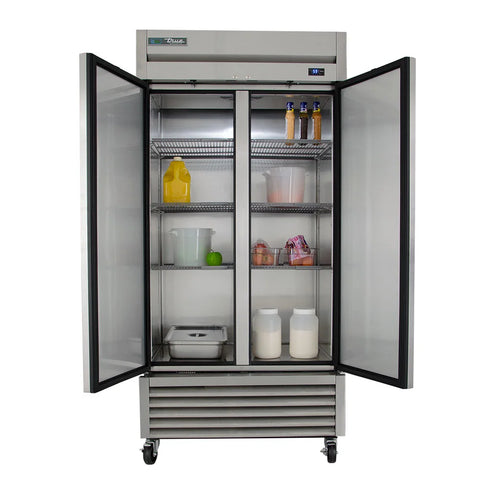 True T-35-HC 39 1/2" Two Section Reach In Refrigerator, (2) Left/Right Hinge Solid Doors, 115v