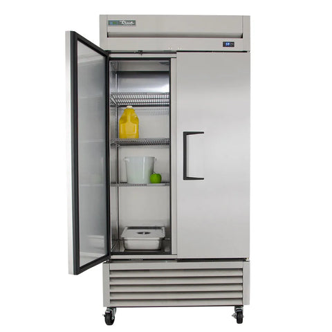 True T-35-HC 39 1/2" Two Section Reach In Refrigerator, (2) Left/Right Hinge Solid Doors, 115v