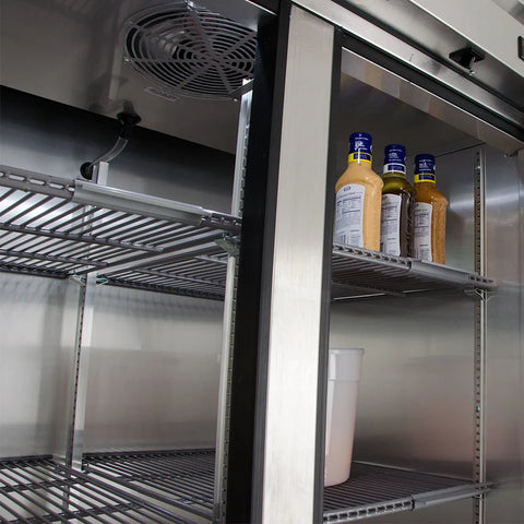 True T-35-HC 39 1/2" Two Section Reach In Refrigerator, (2) Left/Right Hinge Solid Doors, 115v
