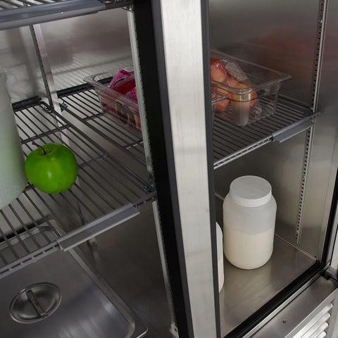 True T-35-HC 39 1/2" Two Section Reach In Refrigerator, (2) Left/Right Hinge Solid Doors, 115v