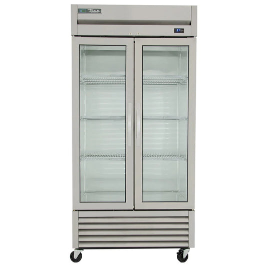 True T-35G-HC~FGD01 39 3/5" Two Section Reach In Refrigerator, (2) Left/Right Hinge Glass Doors, 115v