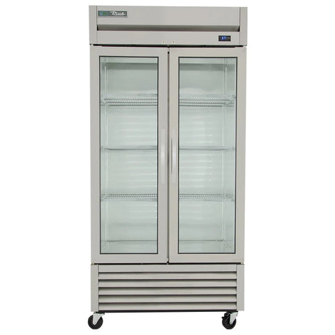 True T-35G-HC~FGD01 39 3/5" Two Section Reach In Refrigerator, (2) Left/Right Hinge Glass Doors, 115v