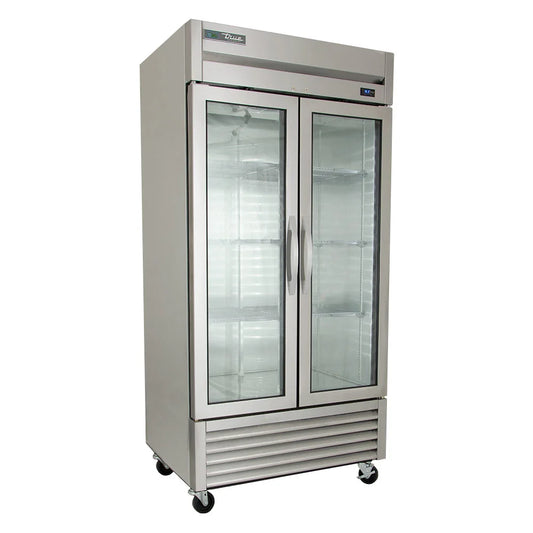 True T-35G-HC~FGD01 39 3/5" Two Section Reach In Refrigerator, (2) Left/Right Hinge Glass Doors, 115v
