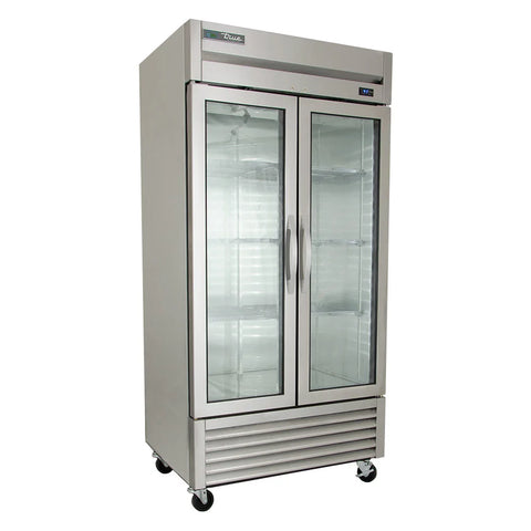 True T-35G-HC~FGD01 39 3/5" Two Section Reach In Refrigerator, (2) Left/Right Hinge Glass Doors, 115v