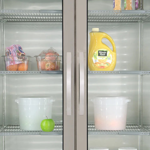 True T-35G-HC~FGD01 39 3/5" Two Section Reach In Refrigerator, (2) Left/Right Hinge Glass Doors, 115v