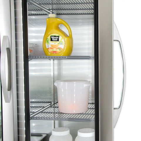 True T-35G-HC~FGD01 39 3/5" Two Section Reach In Refrigerator, (2) Left/Right Hinge Glass Doors, 115v
