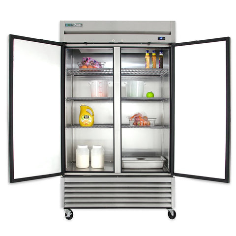 True T-43-HC 47" Two Section Reach In Refrigerator, (2) Left/Right Hinge Solid Doors, 115v