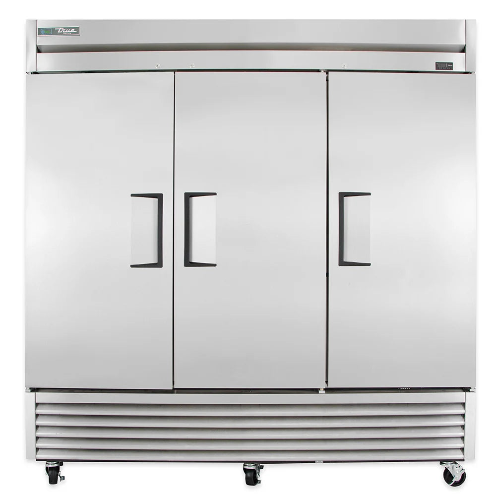 True T-72F-HC 78" Three Section Reach In Freezer, (3) Solid Doors, 115v