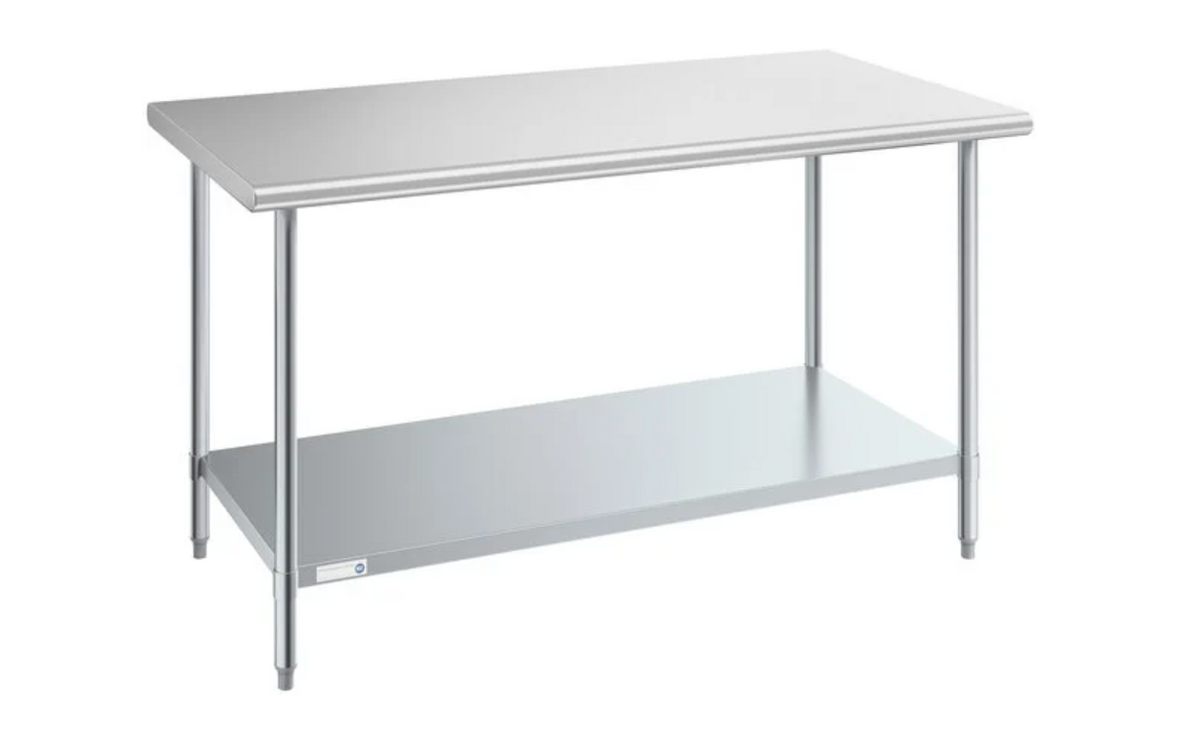Commercial Work Table WT-E3060- Stainless Steel Top, Galvanized Undershelf  60x30"