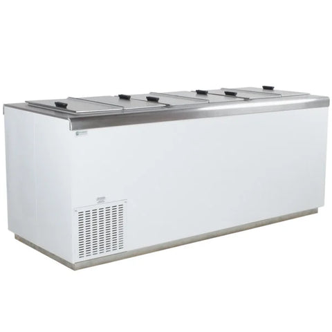 Excellence Industries 80 3/4" Stand Alone Ice Cream Dipping Cabinet w/ 39 Tub Capacity - White, 115v (HFF-12HC)