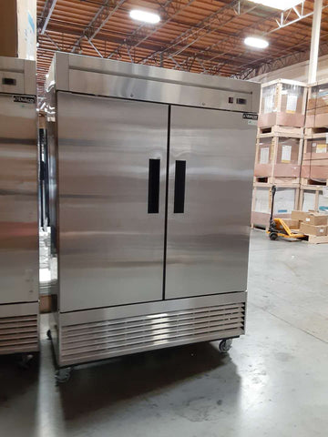 Dukers D55F 2-Door Commercial Freezer in Stainless Steel