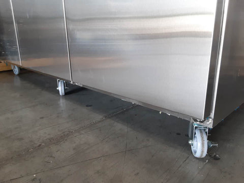 Dukers D83AF Commercial 3-Door Top Mount Freezer in Stainless Steel