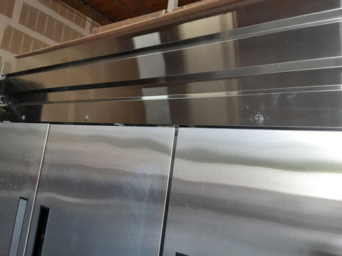 Dukers D83AR Commercial 3-Door Top Mount Refrigerator in Stainless Steel