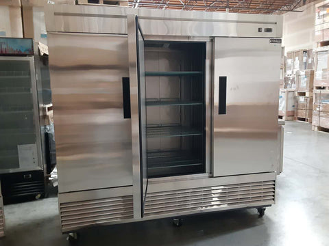 Dukers D83R 3-Door Commercial Refrigerator in Stainless Steel