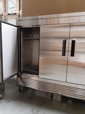 Dukers D83F 3-Door Commercial Freezer in Stainless Steel