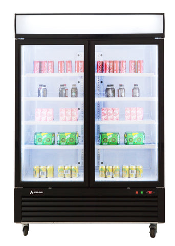 Aceland APR-49BG 54.1" Double Swing Door Merchandiser Refrigerator 43 cu.ft
