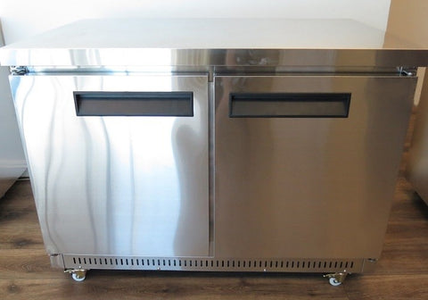 Dukers DUC48R 2-Door Undercounter Refrigerator in Stainless Steel